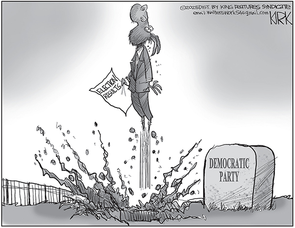 Editorial Cartoon: Democratic Party Rising