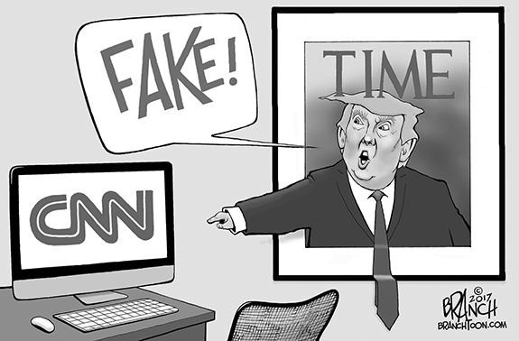 Editorial Cartoon: Fake Stuff