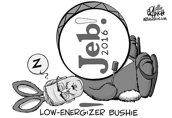 Editorial Cartoon: Low-Energizer Jeb