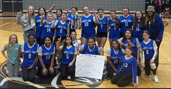 Terrell Lane Middle School spikers finish with perfect season
