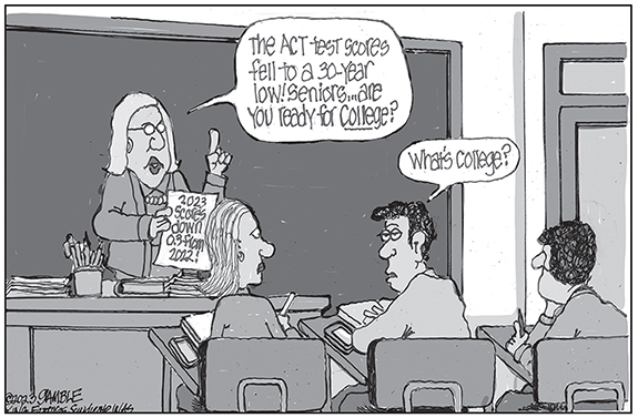 Editorial Cartoon: ACT Scores