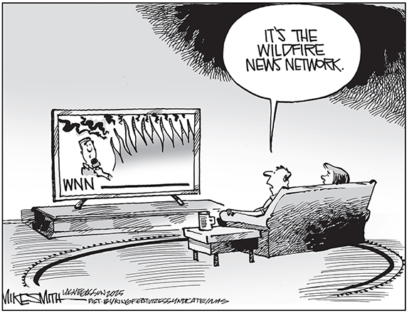 Editorial Cartoon: Wildfire News 