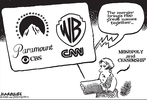 Editorial Cartoon: Monopoly & Censorship