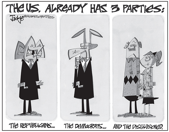 Editorial Cartoon: 3 Parties