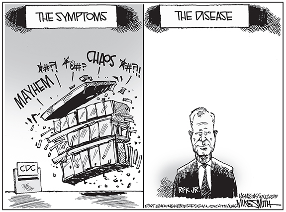 Editorial Cartoon: Symptoms/Disease