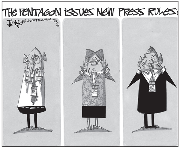 Editorial Cartoon: Pentagon Press Rules