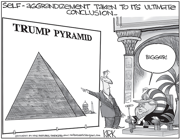 Editorial Cartoon: Trump Pyramid