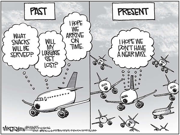 Editorial Cartoon: Near Miss