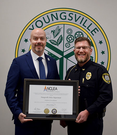 <i>Youngsville police becomes first certified department in county</i>